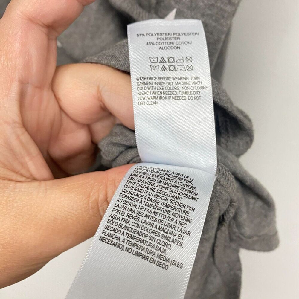 Lucky Brand Women's Short Sleeve shirt Gray White Star Print Plus size 1X - Picture 6 of 7